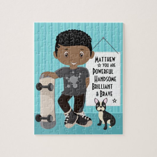 Black Powerful and Brave Boy Jigsaw Puzzle (Vertikal)