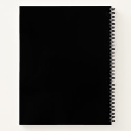 Black Practice Musical Note Design Spiral Notebook Notizblock