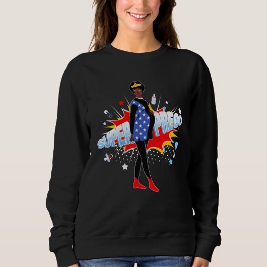 Black Pregnant Moms Rock Pregnant Mom Pregnancy Sweatshirt (Vorderseite)