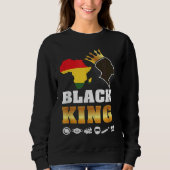 Black Pride King Definition  African Plus Size Gra Sweatshirt (Vorderseite)