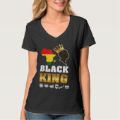 Black Pride King Definition African Plus Size Gra T-Shirt (Vorderseite)
