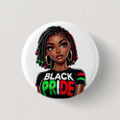 Black Pride Lady Button (Vorderseite)