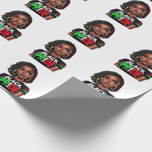 Black Pride Lady Geschenkpapier (Ecke)