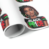 Black Pride Lady Geschenkpapier (Rolleneckpunkt)