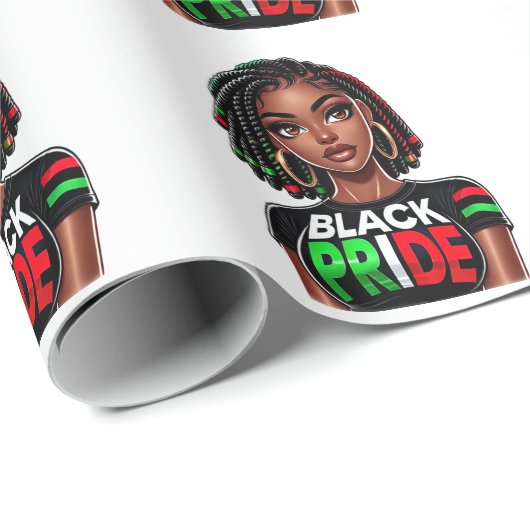 Black Pride Lady Geschenkpapier (Rolleneckpunkt)