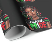 Black Pride Lady Geschenkpapier (Rolleneckpunkt)