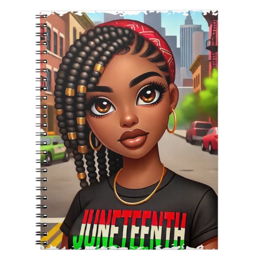 Black Pride Lady Notizblock (Vorderseite)