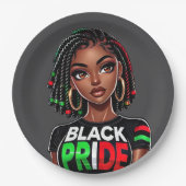 Black Pride Lady Pappteller (Vorderseite)