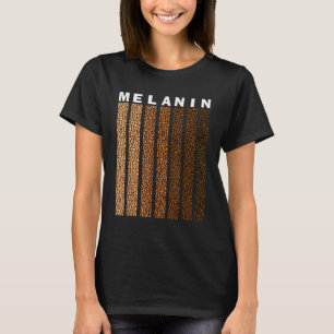 Black Pride Melanin Afro American Leopard Kariert T-Shirt