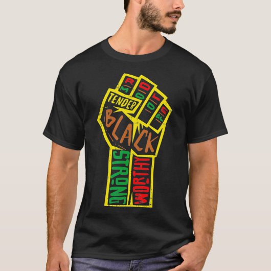 Black Pride Melanin BLM History Equal T-Shirt (Vorderseite)