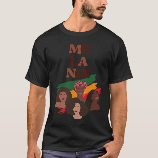 Black Pride Melanin Graphic For Women Afro Queens T-Shirt (Vorderseite)