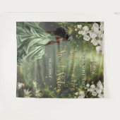 Black Princess and Frog Sage Green Dress Sweet 16  Wandteppich (Vorderseite (Horizontal))