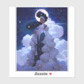 Black Princess Fantasy Art Aufkleber (Blatt)