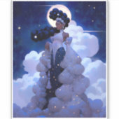 Black Princess Fantasy Art Aufkleber (Vorderseite)