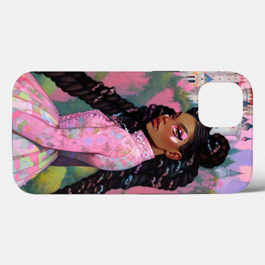 Black Princess Fantasy Art Case-Mate iPhone Hülle (Rückseite (Horizontal))