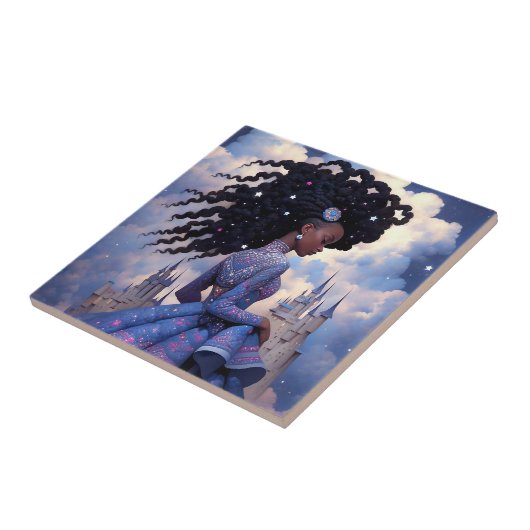 Black Princess Fantasy Art Fliese (Seite)