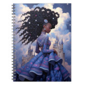 Black Princess Fantasy Art Notizblock (Vorderseite)