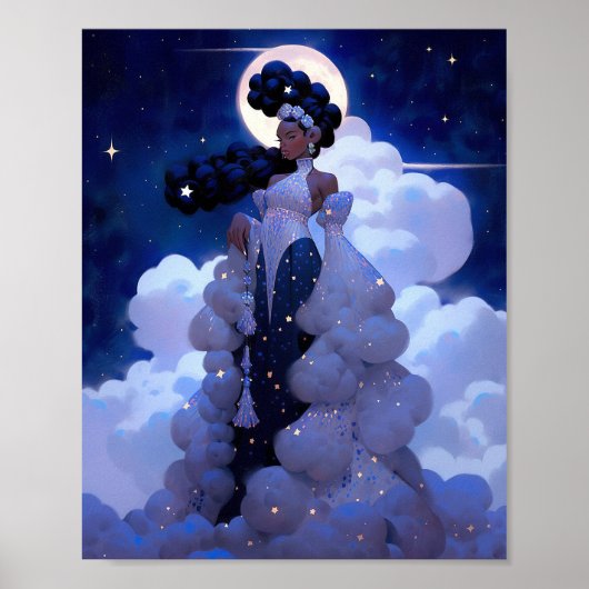 Black Princess Fantasy Art Poster (Vorne)