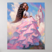 Black Princess Fantasy Art Poster (Vorne)