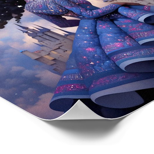 Black Princess Fantasy Art Poster (Ecke)