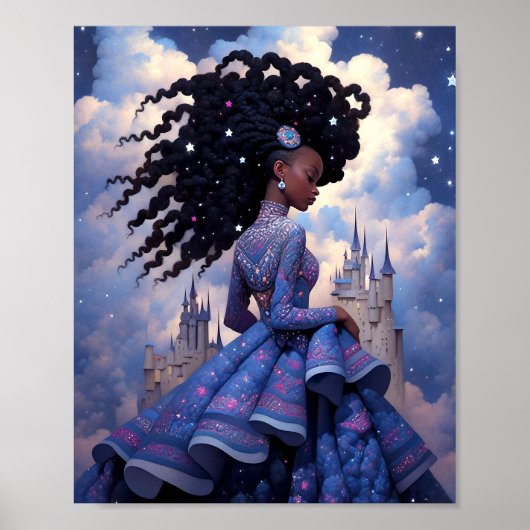 Black Princess Fantasy Art Poster (Vorne)