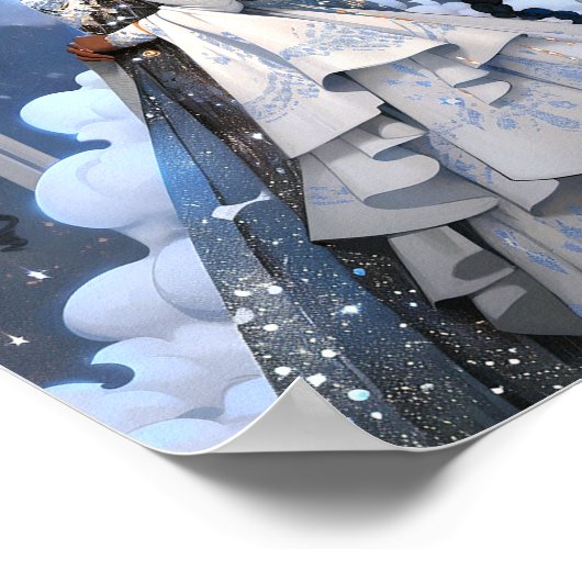 Black Princess Fantasy Art Poster (Ecke)