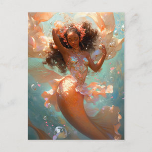 Black Princess Fantasy Art Postkarte