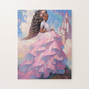 Black Princess Fantasy Art Puzzle