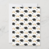 Black Princess Floral Quinceañera Dankeskarte (Rückseite)