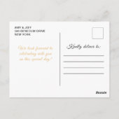 Black Princess Floral Quinceañera Postkarte (Rückseite)