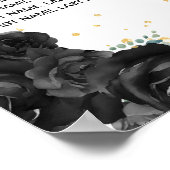 Black Princess Quinceañera 8 Tische Sitzplan Poster (Ecke)