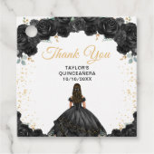 Black Princess Quinceañera Vielen Dank Geschenkanhänger (Vorderseite)