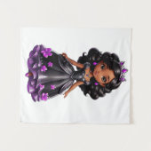 Black Princess Wandteppich (Vorderseite (Horizontal))
