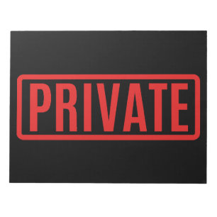 Black Private Notizblock