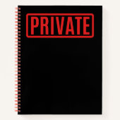 Black Private Notizblock (Vorderseite)