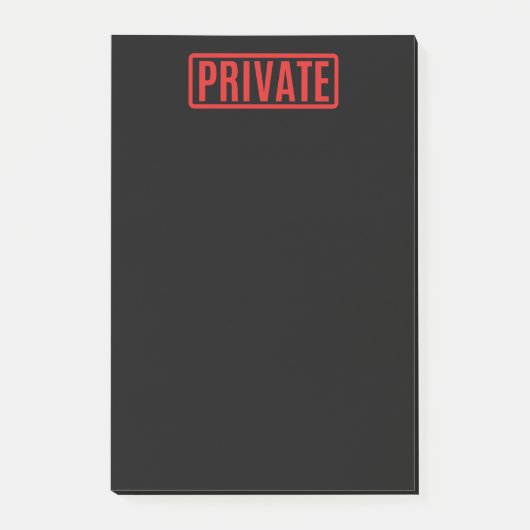 Black Private Post-it-Notizen Post-it Klebezettel (Vorderseite)