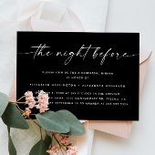 Black Probe Dinner Einladung | Die Nacht davor