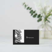 Black Professional Real Estate Agent Photo QR Code Visitenkarte (Stehend Vorderseite)