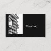 Black Professional Real Estate Agent Photo QR Code Visitenkarte (Vorderseite)