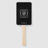 Black Promotion Hand Fan | Benutzerdefiniertes Fir Fächer (Rückseite)