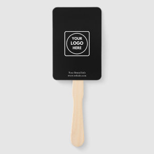 Black Promotion Hand Fan Benutzerdefiniertes Fir Fächer