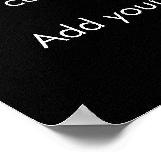 Black Promotion Poster | Benutzerdefiniertes Firme (Ecke)