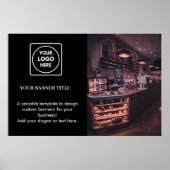 Black Promotion Poster | Benutzerdefiniertes Firme (Vorne)