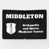 Black Promotional Business Banner with Logo (Horizontal)