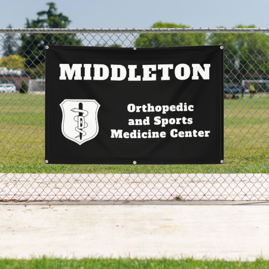 Black Promotional Business Banner with Logo (InSitu)