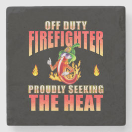 Black Proud Fireman Pepper sucht Hitze Steinuntersetzer