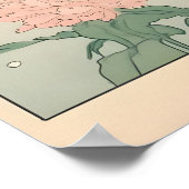 Black Pug Bathroom Print Kawaii Japandi Ukiyo-e Poster (Ecke)