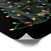 Black Pug Christmas I'm Fine Everything Is Fine Poster (Ecke)