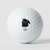 Black Pug Golfball (Vorderseite)