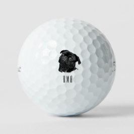 Black Pug Golfball